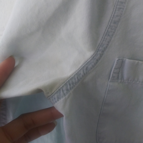 ❤Hollister Beaded Collar Light Denim Top Size S - Picture 7 of 15